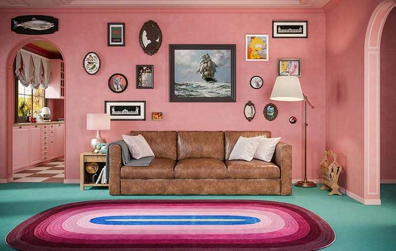 The HomeAdvisor website has produced a living room inspired by The Simpsons series