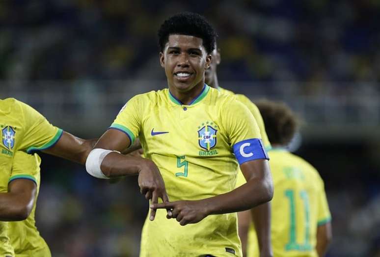 Andrey Santos é o capitão da Seleção Brasileira sub-20 no Sul-Americano (Foto: Rafael Ribeiro/CBF)