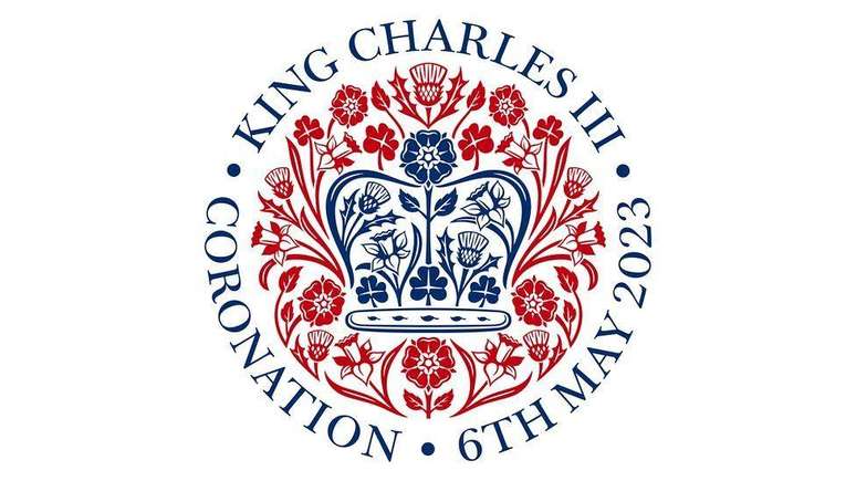 Logomarca oficial da coroação do rei Charles 3