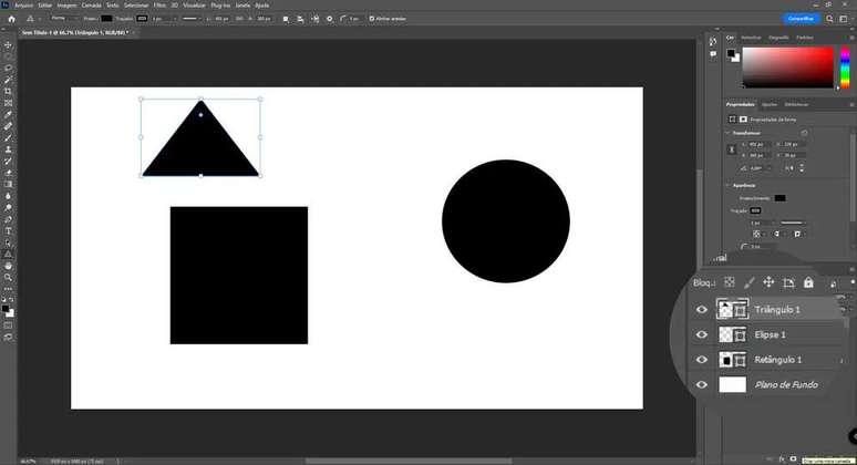 Working with different layers organizes the workspace (Image: Rodrigo Folter/Screenshot)
