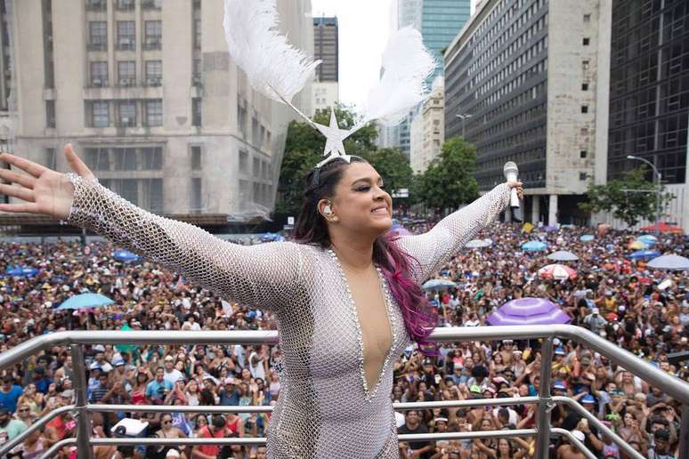 Preta Gil durante desfile em 2018