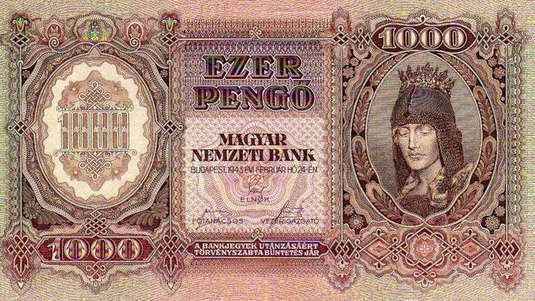 1.000 pengő de 1943, a c&eacute;dula mais alta at&eacute; a chegada da hiperinfla&ccedil;&atilde;o
