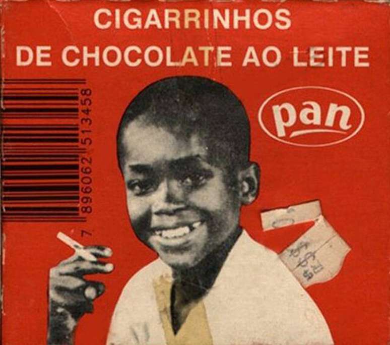 Pois é, já houve uma época em que as empresas acreditavam que colocar uma criança simulando segurar um cigarro era uma boa ideia!