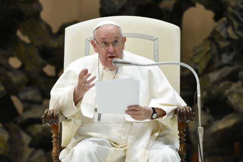 Papa Francisco durante audiência no Vaticano