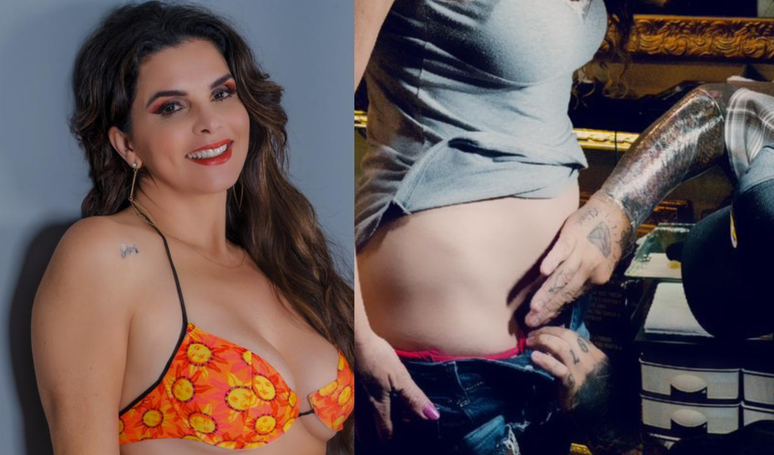 Luiza Ambiel é a mais nova famosa adepta das tatuagens íntimas.