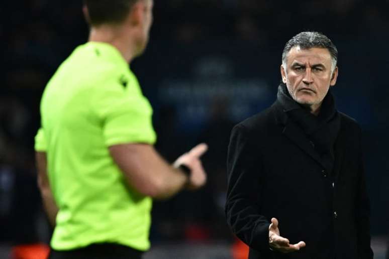 Christophe Galtier revela papo com atletas do PSG no vestiário (ANNE-CHRISTINE POUJOULAT / AFP)