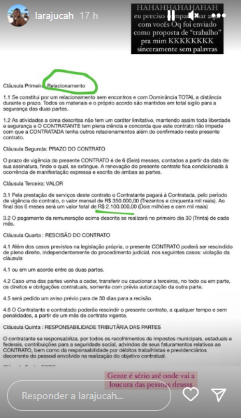 Documento recebido por Lara Jucá