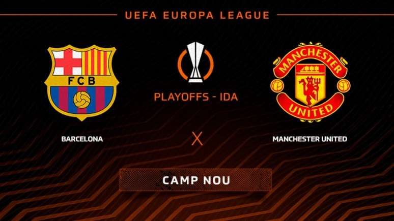 Barcelona e Manchester United medem forças pela Liga Europa (Foto: JOSEP LAGO / AFP)