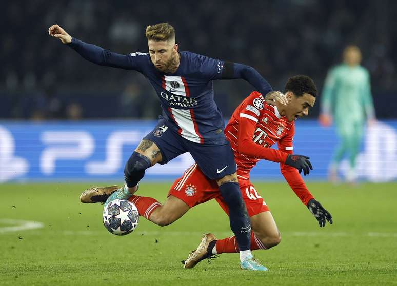 Sergio Ramos na partida contra o Bayern 
