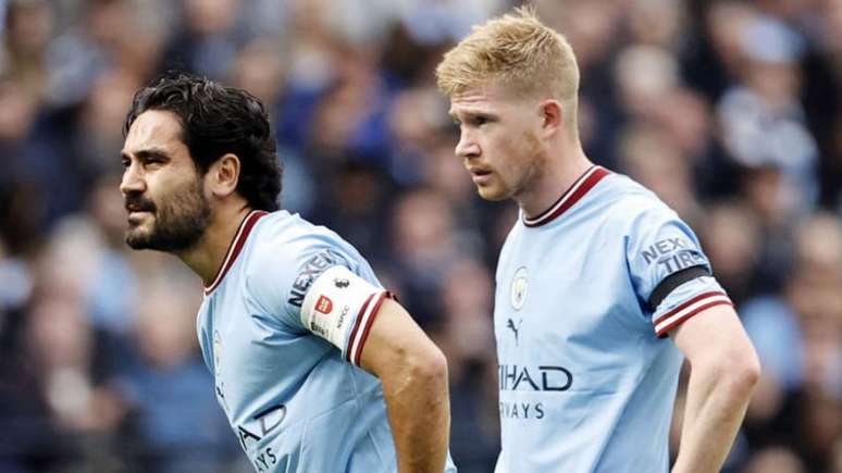 Gundogan e De Bruyne são destaques do Manchester City (Foto: AFP)