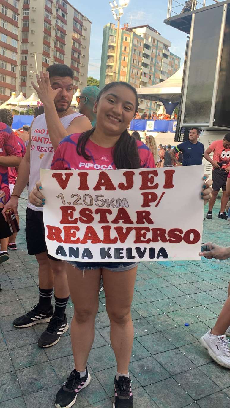 Ana Kelvia, de 31 anos, viajou 1.205 km para curtir o carnaval de Salvador
