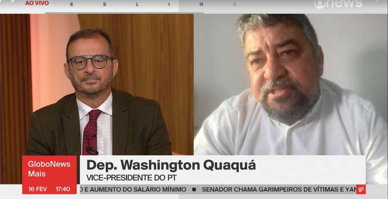 Octávio Guedes e Washigton Quaquá tiveram um embate ao vivo