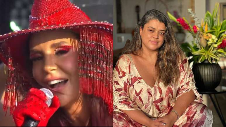 Ivete Sangalo faz homenagem a Preta Gil durante o Carnaval em Salvador.
