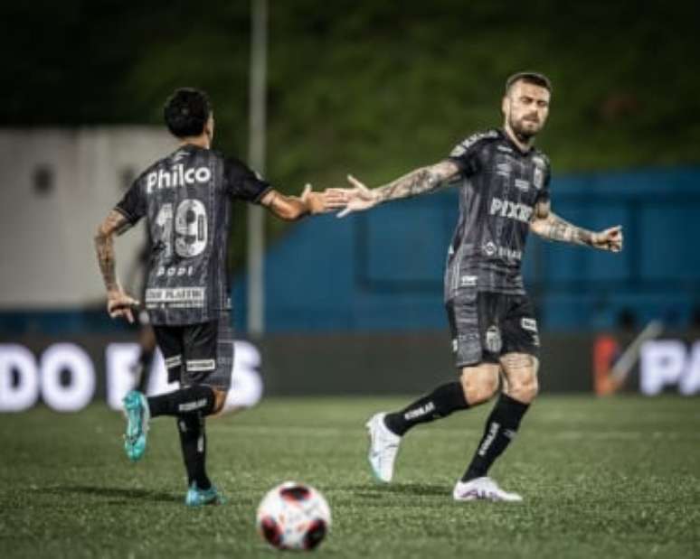 Lucas Lima e Dodi (Foto: Divulgação/Santos)