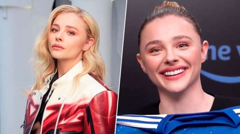 Clhoe Grace Moretz posou com a camisa do Cruzeiro (Reprodução / Instagram: Reprodução/PrimeVideo)