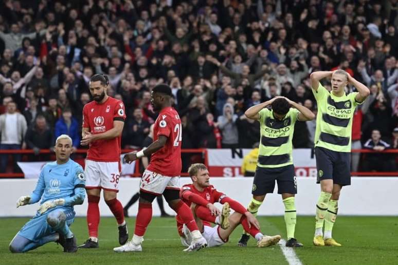 City empata com Nottingham Forest pela Premier League (Foto: JUSTIN TALLIS / AFP)