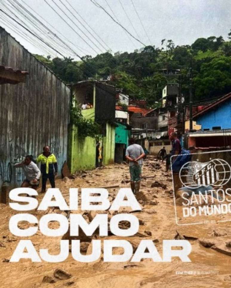 Santos entra em campanha para ajudar vítimas das chuvas (Foto: Reprodução / Santos)