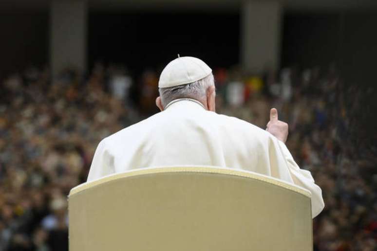 Papa Francisco durante audiência no Vaticano