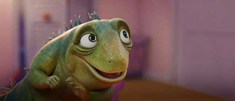 Such a cute little lizard doesn't even look like a character who has only one more year to live and is voiced by Adam Sandler (Image: Disclosure/Netflix) Such a cute little lizard doesn't even look like a character who has only one more year to live and is voiced by Adam Sandler (Image: Disclosure/Netflix)
