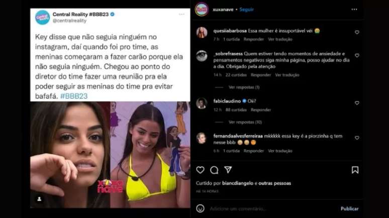 Bicampe&atilde; ol&iacute;mpica, Fabi questiona hist&oacute;ria contada por Key Alves no BBB 23 