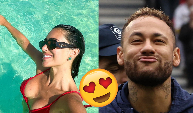 Neymar e Bruna Biancardi encantam internautas na manhã desta quarta-feira (22) com uma série de fotos românticas.