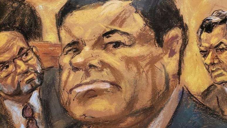 Joaquín "el Chapo" Guzmán condenado em 2019 e hoje cumpre pena de prisão perpétua