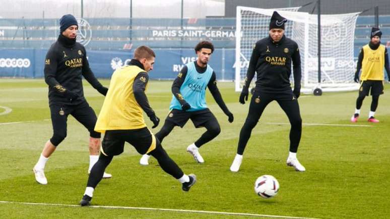 Neymar e Galtier desfalcam treino do PSG (Foto: Divulgação/PSG)