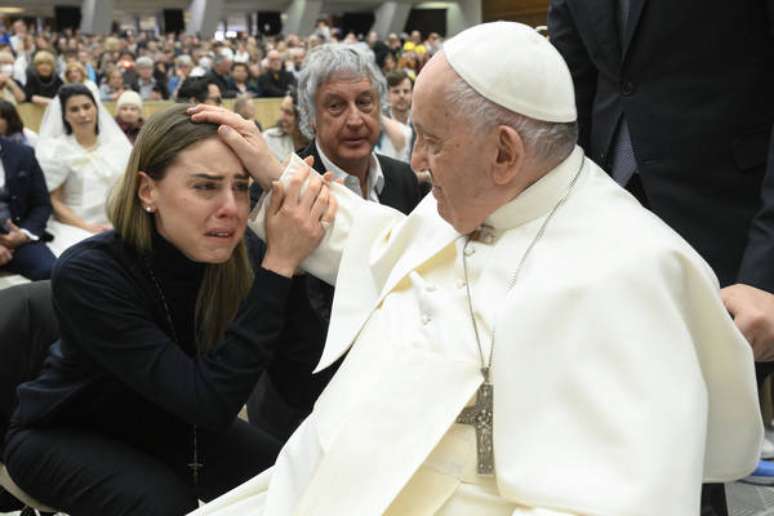 Papa Francisco durante audiência geral no Vaticano