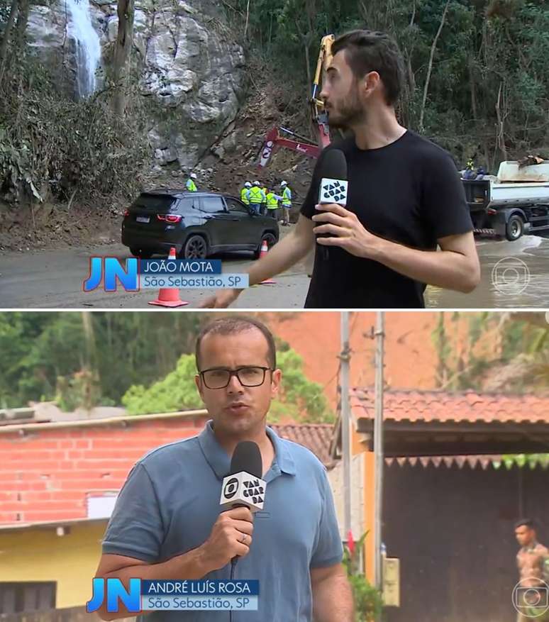 Repórteres da Rede Vanguarda trabalham em conjunto com as equipes da Globo enviadas da capital paulista