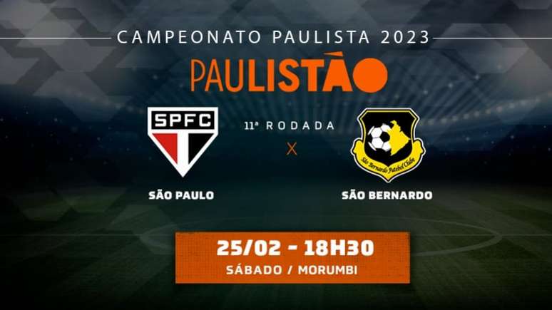 São Paulo e São Bernardo lutam pela liderança geral do Campeonato Paulista (Arte Lance!)