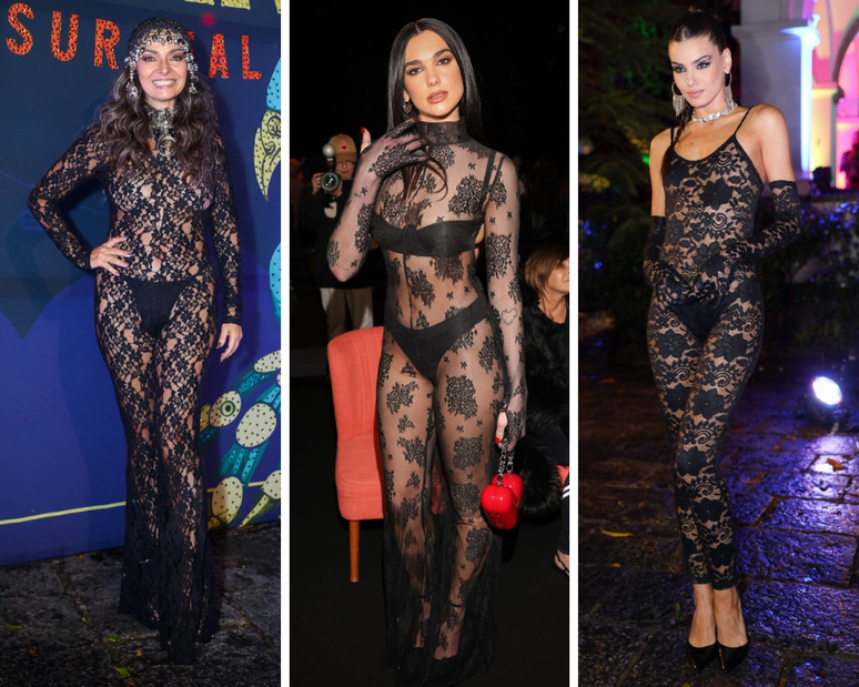 Claudia Ohana, Dua Lipa e Camila Queiroz 