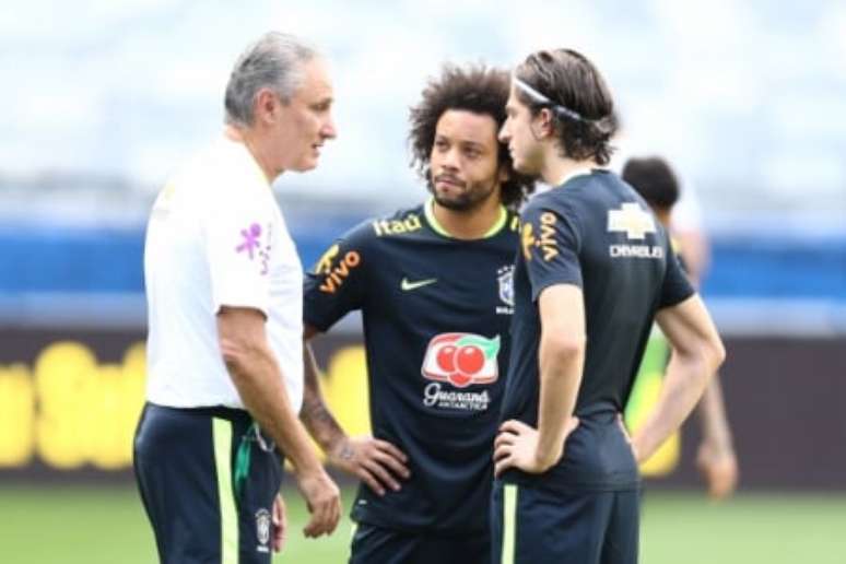 Marcelo e Filipe Luís jogaram a Copa do Mundo de 2018 juntos (Foto: Lucas Figueiredo / CBF)