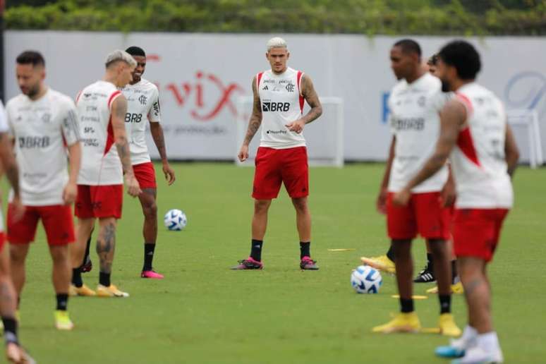 Treino do Rubro-Negro no Ninho do Urubu (Foto: Gilvan de Souza/Flamengo)