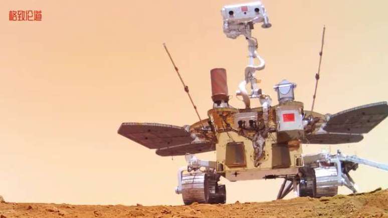 Chinese rover is parked on the surface of Mars (Image: Reproduction / CNSA)