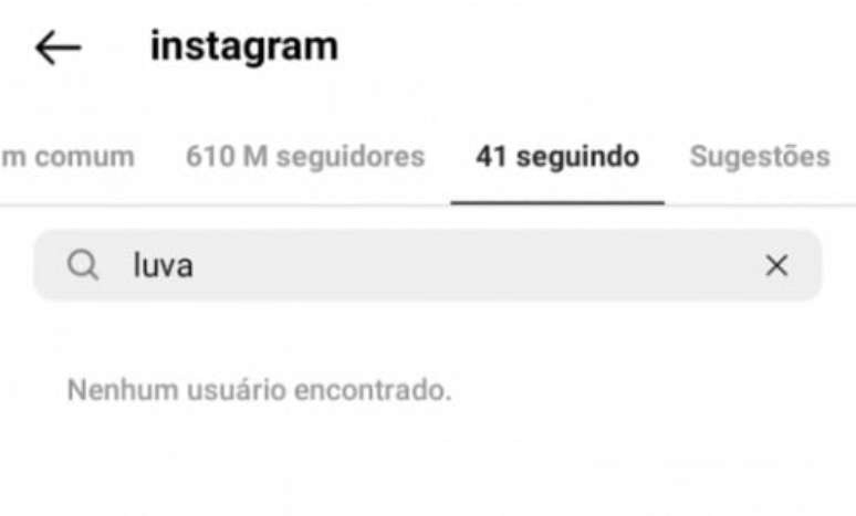 Instagram não segue mais Luva de Pedreiro (Foto: Reprodução/Instagram)