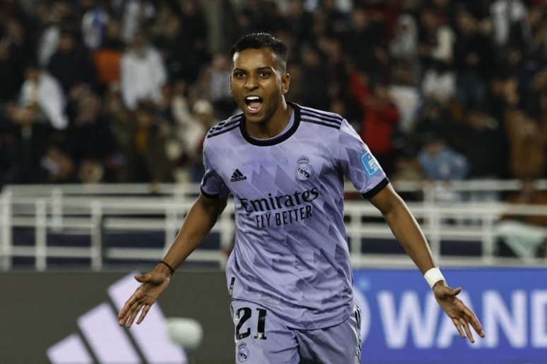 Rodrygo treinou com o elenco do Real Madrid nesta terça-feira (KHALED DESOUKI / AFP)