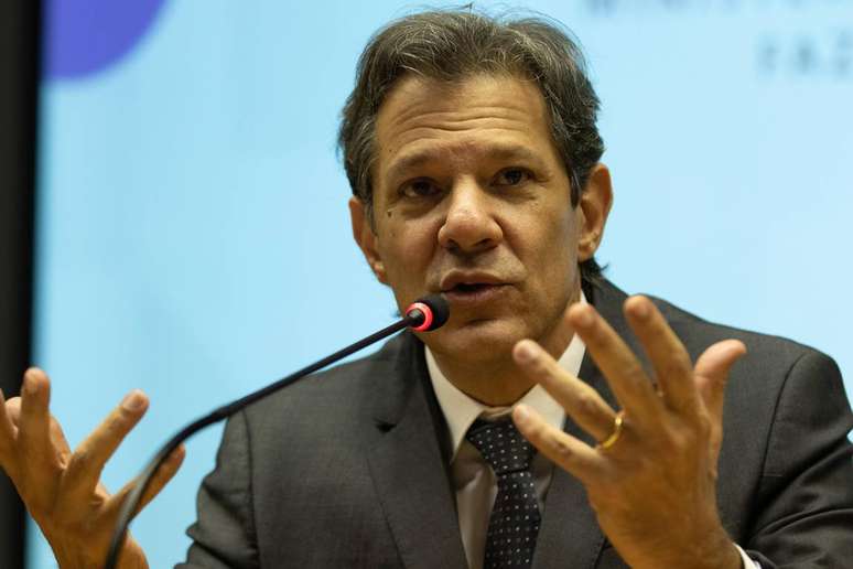 BRASILI DF ECONOMIA NEGOCIOS LINK 28-02-2023 FERNANDO HADDAD COMBUSTIVEL Os ministros das Minas e Energia, Alexandre Silveira e da Fazenda, Fernando Haddad, durante coletiva sobre reonaracao de combustíveis FOTO Fabio Rodrigues-Pozzebom/ Agencia Brasil