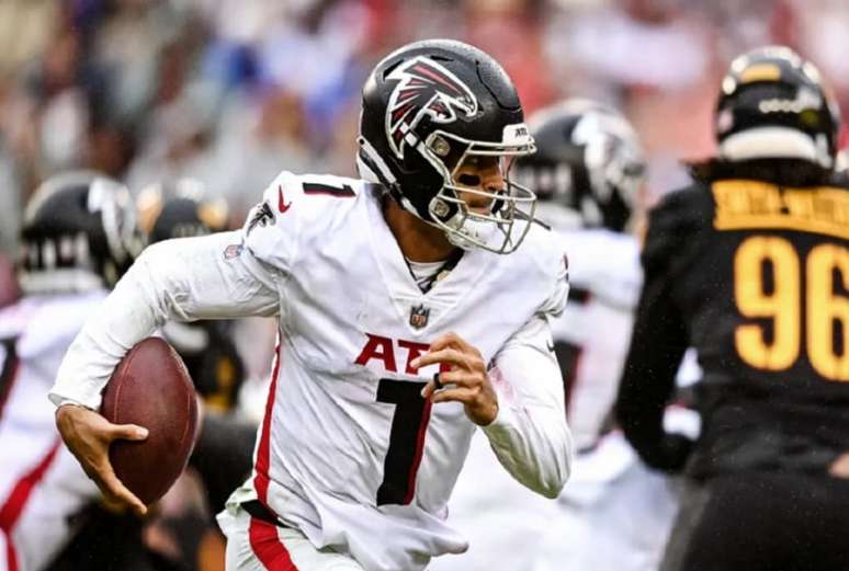 Mariota ficou na equina por apenas uma temporada - Foto: (Mitchell Martin/Atlanta Falcons)