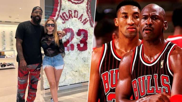 Marcus Jordan e Larsa Pippen assumiram o namoro em janeiro deste ano (Reprodução/Instagram e Divulgação)