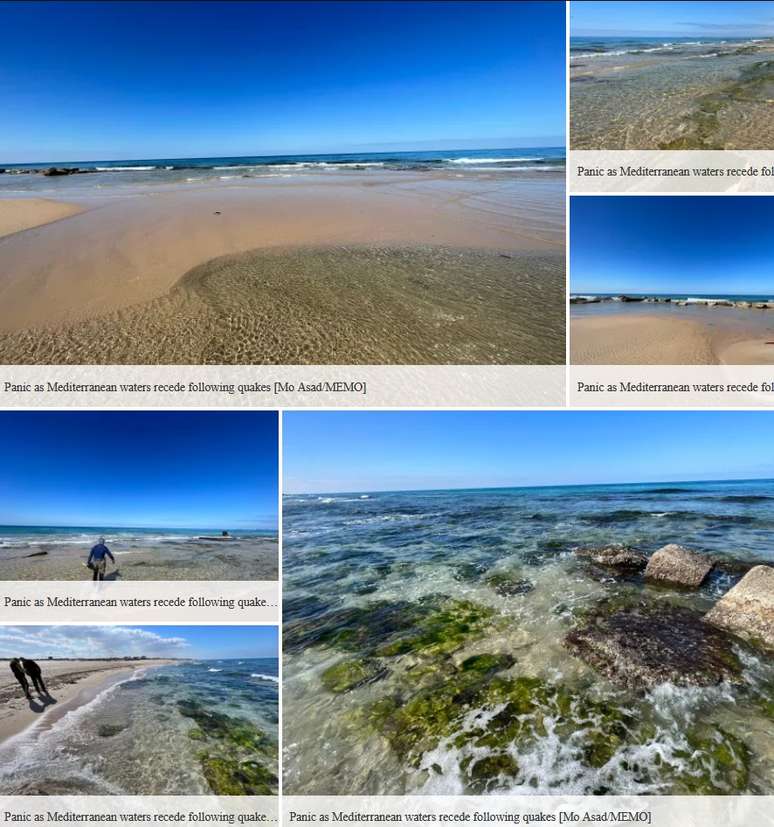 Imagens mostram o recuo do mar em &aacute;reas do Mar Mediterr&acirc;neo