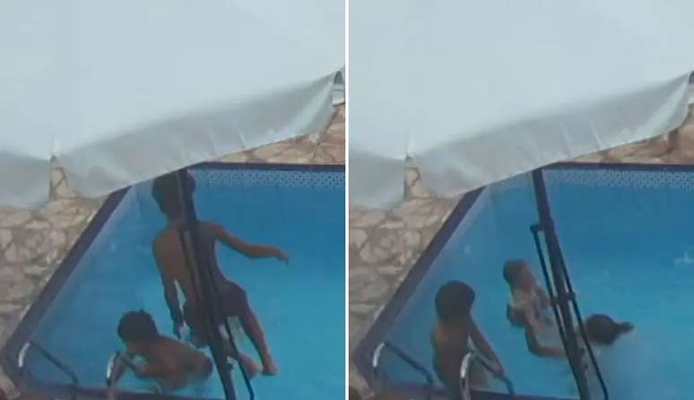 Menino de 8 anos pula em piscina e salva bebê que se afogava 