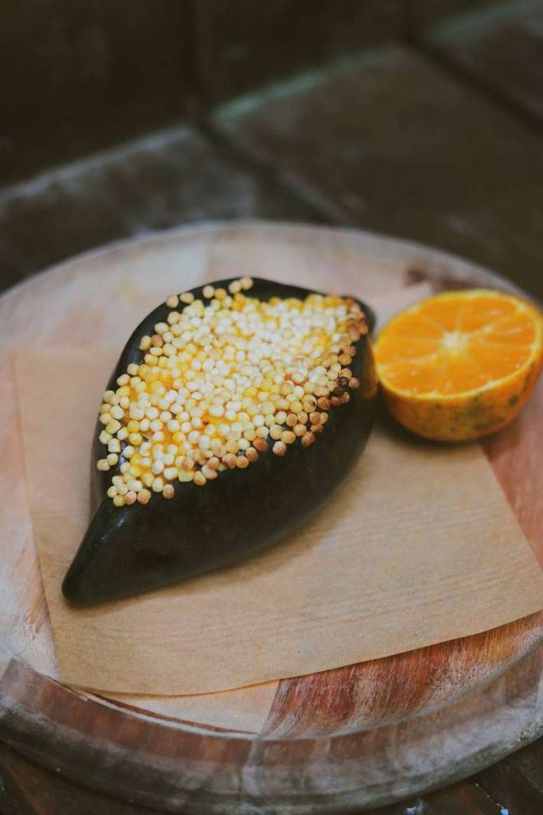 Crab shell with Ema rice flakes, by chef Renata Vanzetto