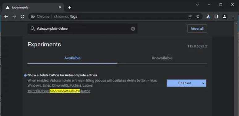 By activating this flag, you will be able to more easily get rid of the autocomplete information in Chrome (Image: Alveni Lisboa/Canaltech) By activating this flag, you will be able to more easily get rid of the autocomplete information in Chrome (Image: Alveni Lisboa/Canaltech)