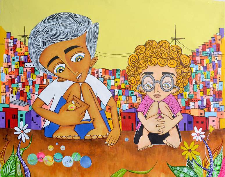 Ricardo Negro também faz um trabalho educacional, com o objetivo de democratizar a arte na periferia 