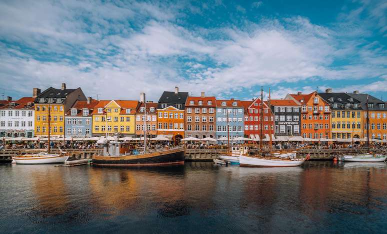 O colorido do Nyhavn Pier.