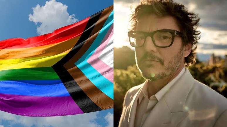 Pedro Pascal publicou foto de bandeira LGBTQIA+ nas redes sociais. O ator é apoiador da comunidade