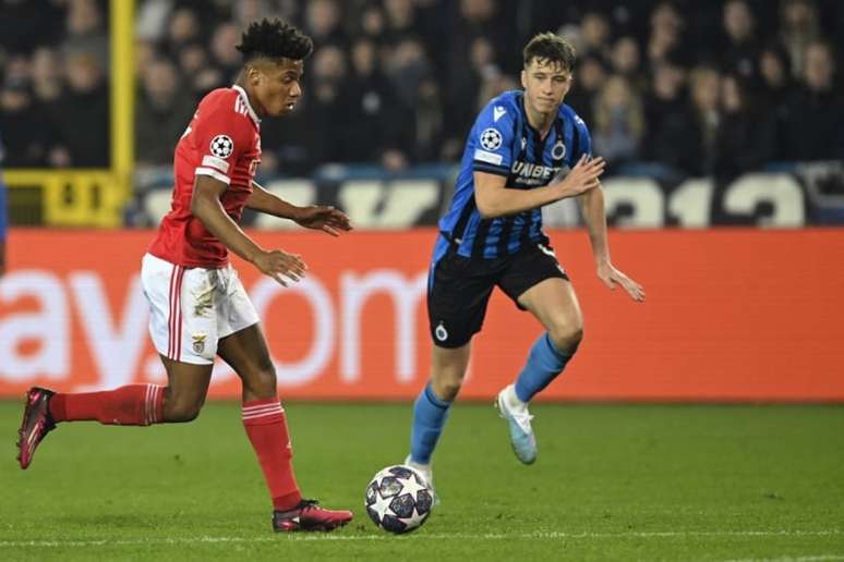 Benfica é favorito para avançar às quartas de final contra o Club Brugge (Foto: JOHN THYS / AFP)