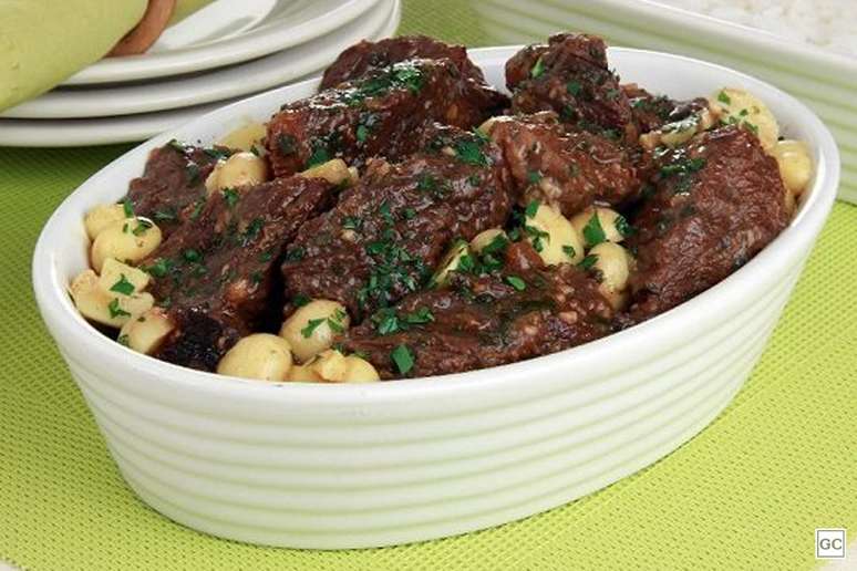 Fraldinha com champignon e cerveja