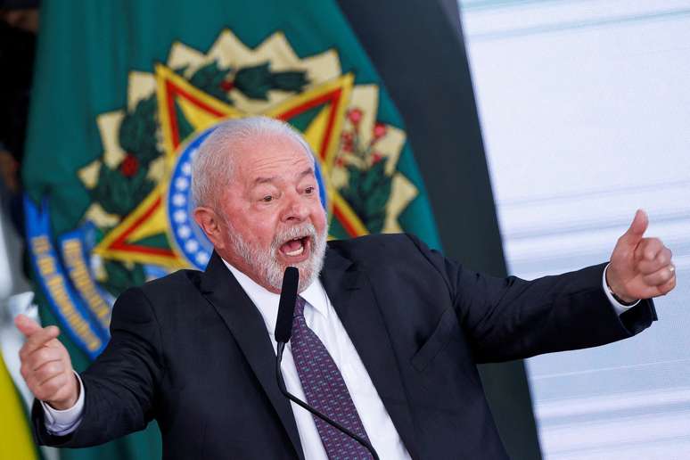 Presidente Luiz Inácio Lula da Silva discursou no Palácio do Planalto em evento de comemoração ao Dia Internacional das Mulheres