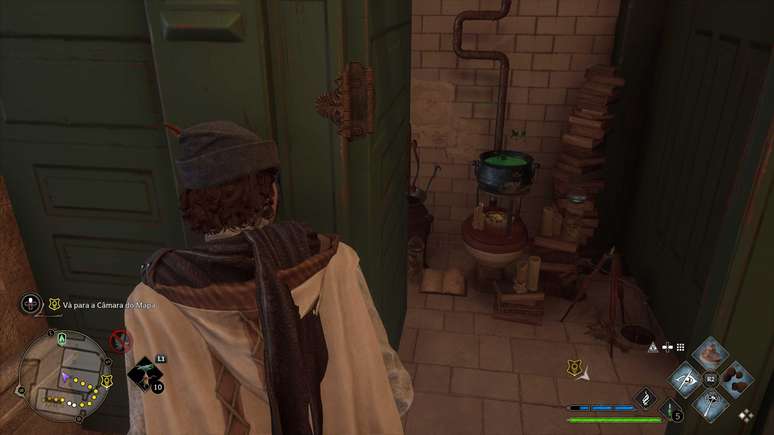 O famoso episódio de Hermione preparando poções no banheiro é lembrado no game